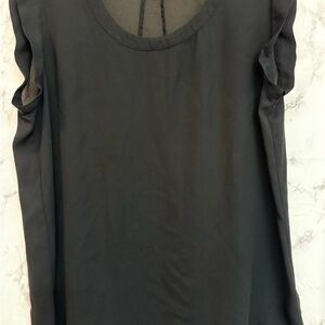 Pleione Black Scoop Neck Tank Top
